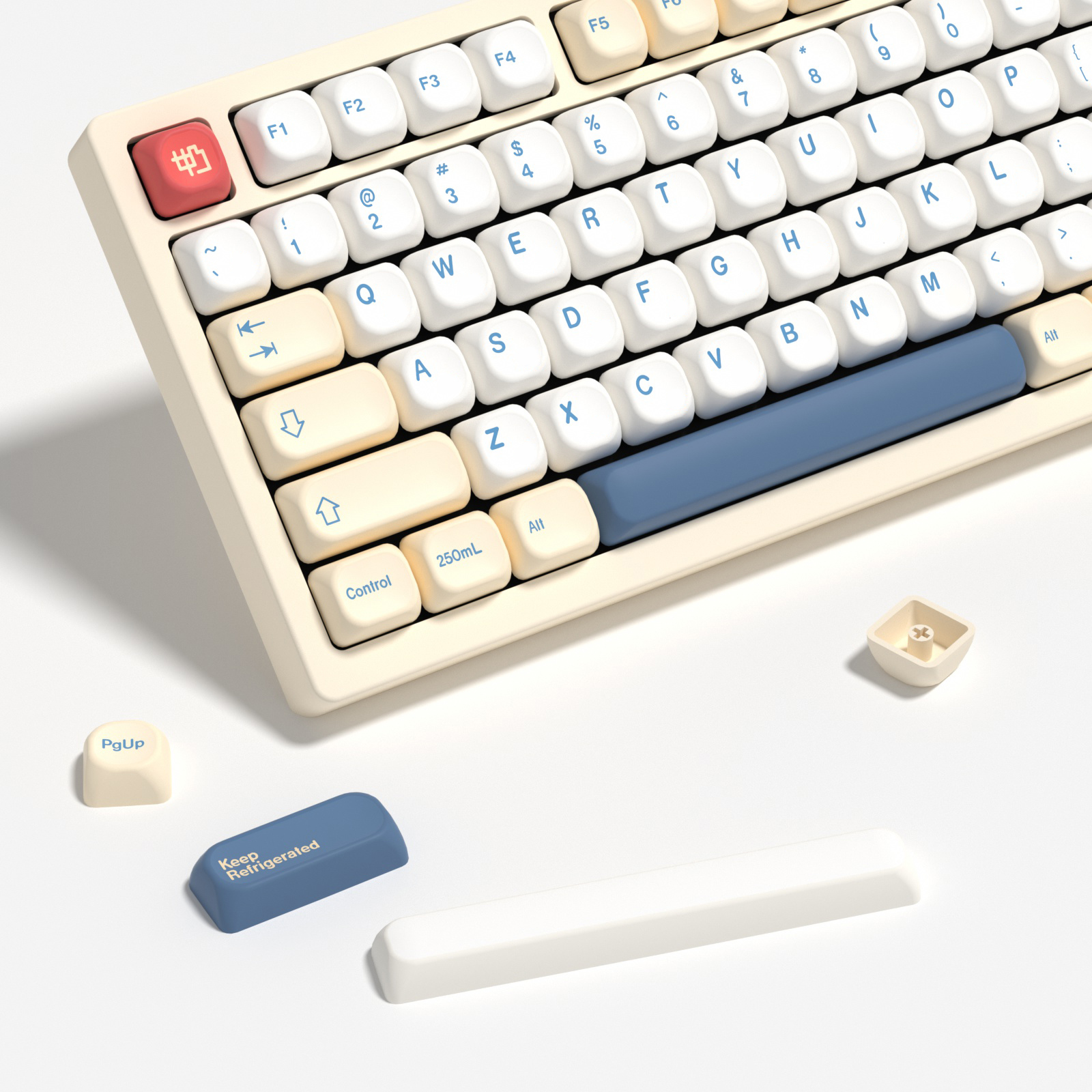 KBDiy GMK Soymilk Keycaps Retr - Gaming Keyboard No Number Pad ulasan dan harga