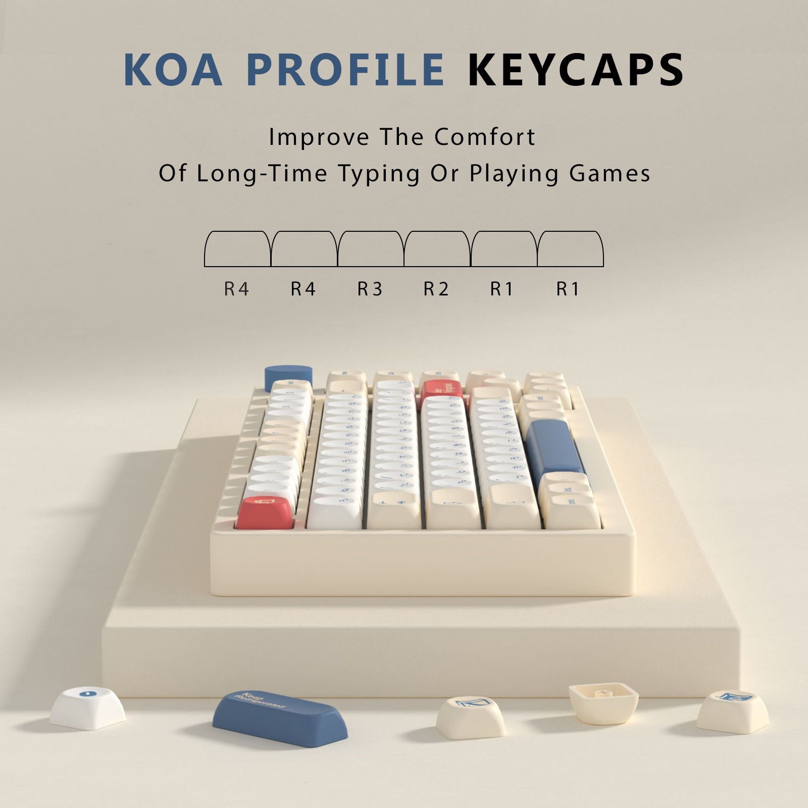 KBDiy GMK Soymilk Keycaps Retr - Gaming Keyboard No Number Pad ulasan dan harga