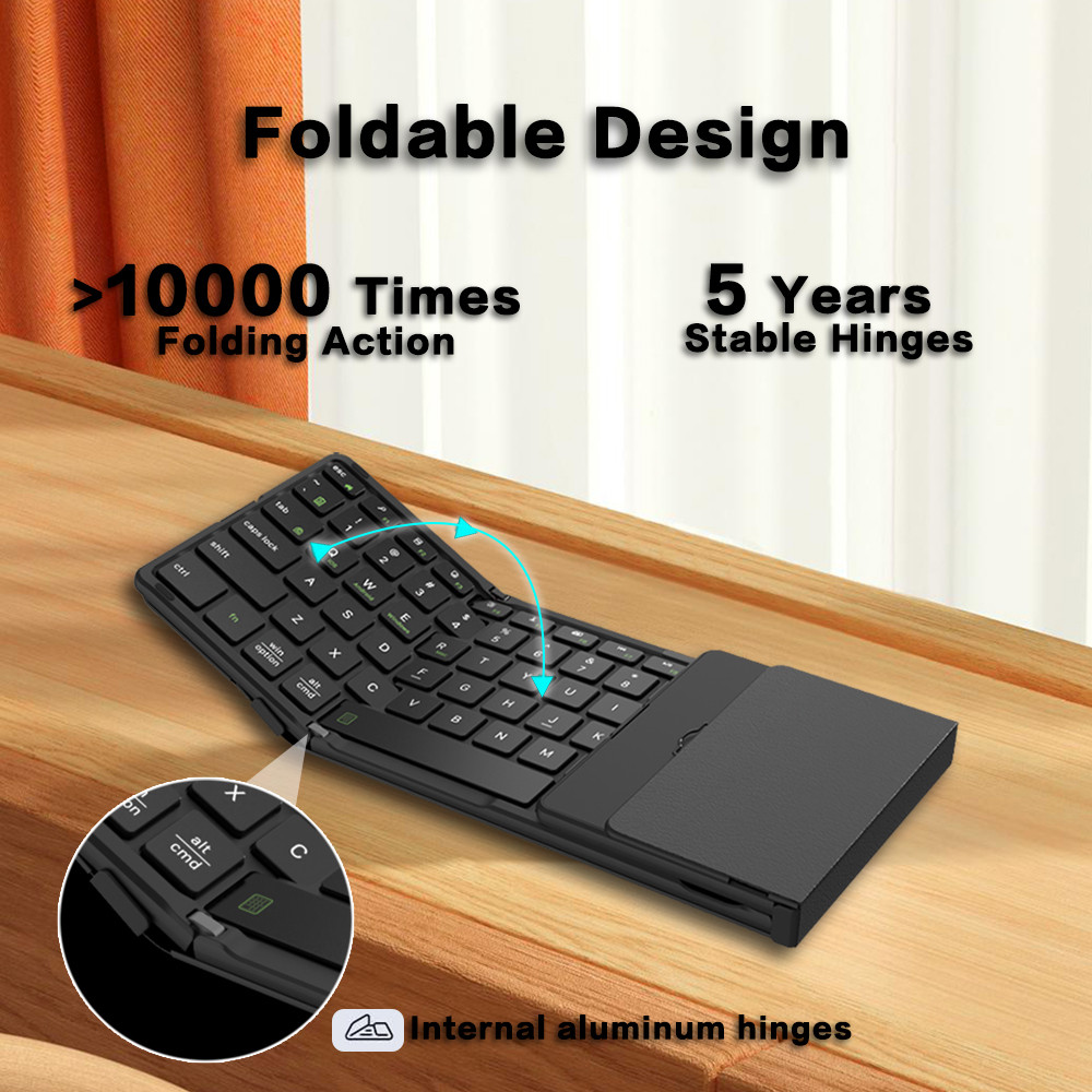 JOMAA Foldable Bluetooth Keybo - Gaming Keyboard No Number Pad ulasan dan harga