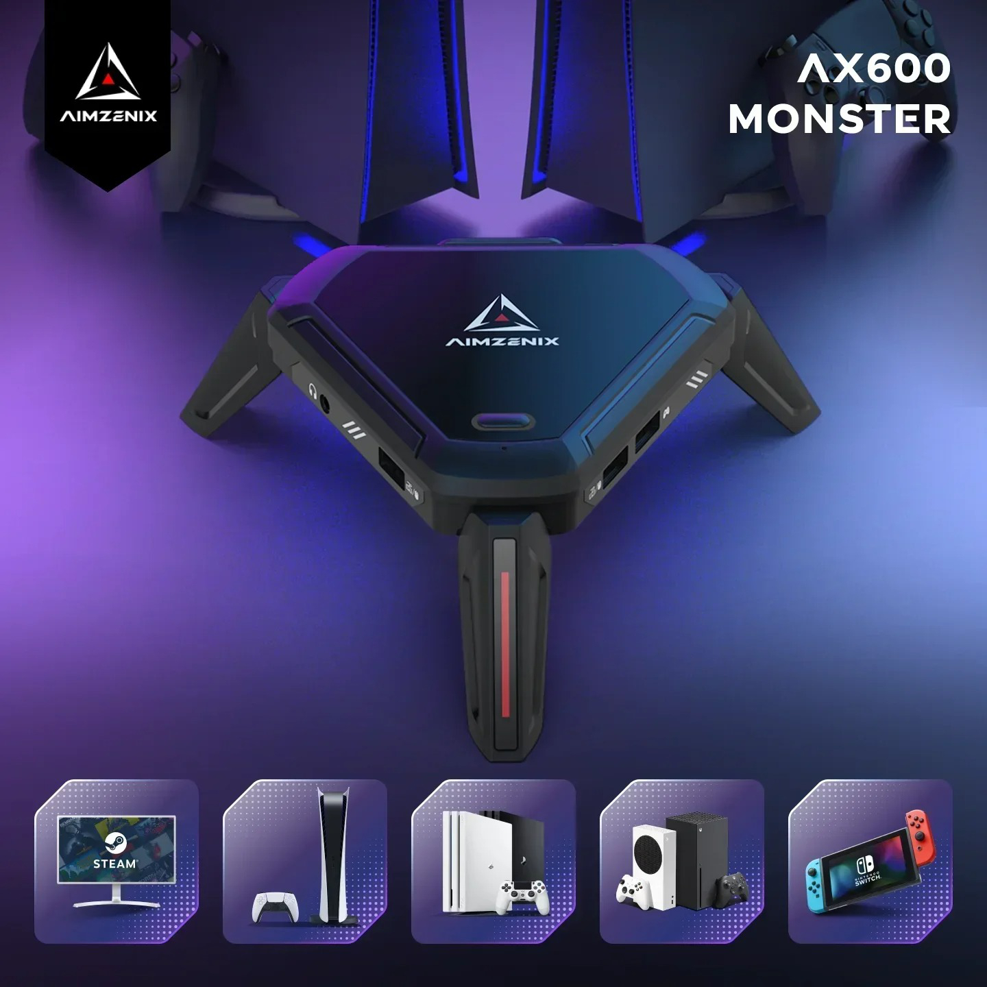 AIMZENIX AX600 MONSTER Pro Key - Gaming Keyboard And Mouse For Xbox ulasan dan harga