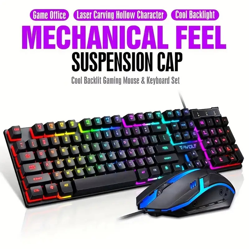 2pcs Black Wired Gaming Keyboa - Gaming Keyboard And Mouse For Xbox ulasan dan harga