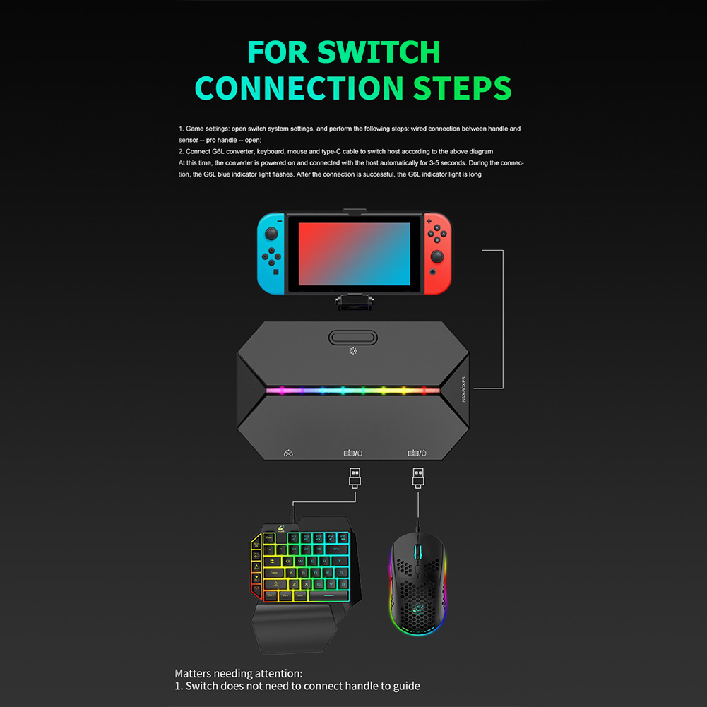 G6L Gaming Keyboard Mouse Conv - Gaming Keyboard And Mouse For Xbox ulasan dan harga