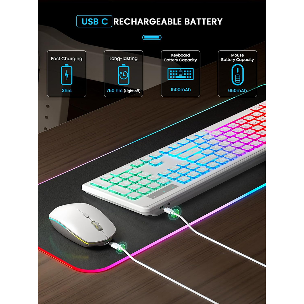 Backlit Wireless Keyboard and  - Gaming Keyboard Extension ulasan dan harga